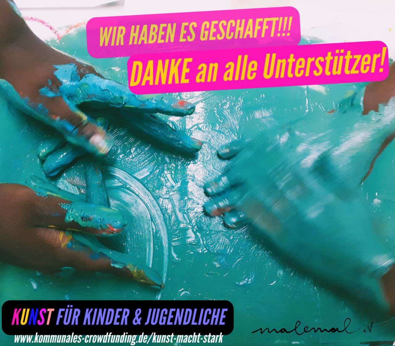 You are currently viewing Crowdfunding Kampagne für Kindermalkurse in der Messestadt-Riem